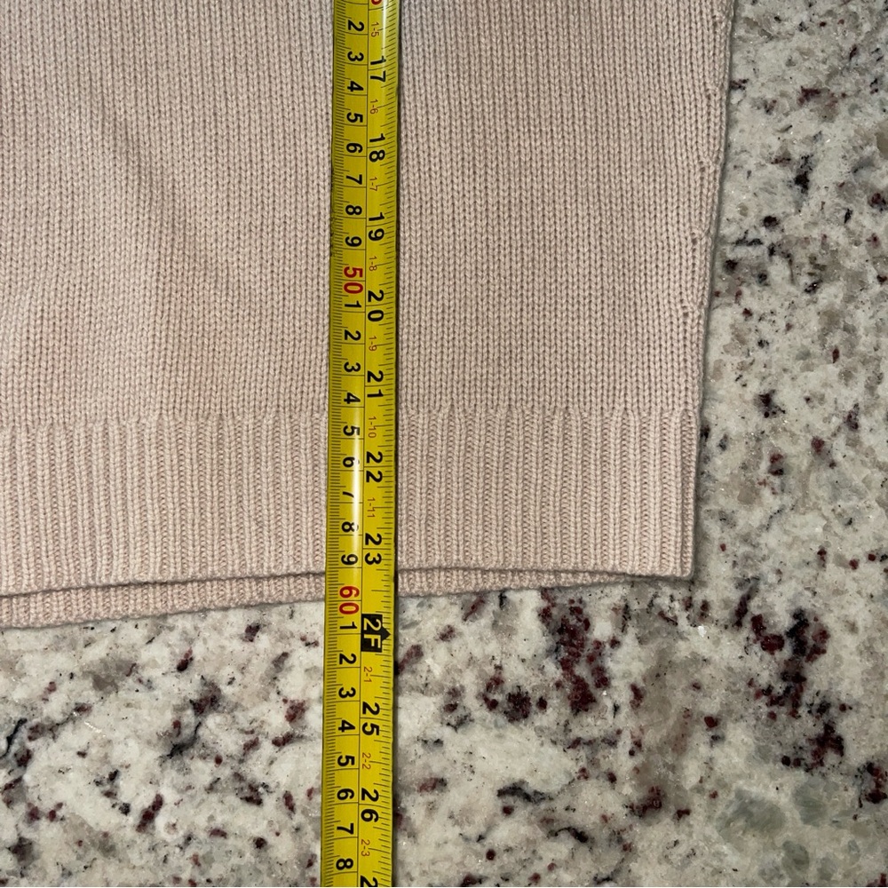 Ann Taylor Cashmere Wool Blend Size Large Tan Sweater Oatmeal Boat Neck Cable - Picture 9 of 9